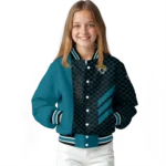 jacksonville jaguars triple side stripes teal black varsity jacket best selling.webp