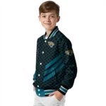 jacksonville jaguars triple side stripes teal black varsity jacket best selling.webp