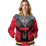 kansas city chiefs arrow layer red black varsity jacket best selling