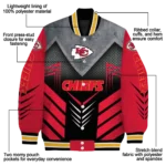 kansas city chiefs arrow layer red black varsity jacket best selling