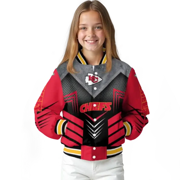 kansas city chiefs arrow layer red black varsity jacket top rated