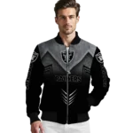 las vegas raiders arrow layer black bomber jacket best selling