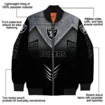 las vegas raiders arrow layer black bomber jacket best selling