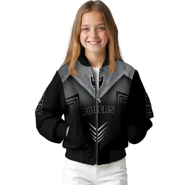 las vegas raiders arrow layer black bomber jacket top rated