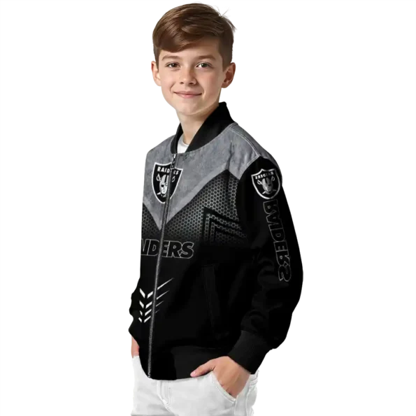 las vegas raiders arrow layer black bomber jacket trendy