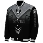 las vegas raiders arrow layer black varsity jacket best selling