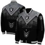 las vegas raiders arrow layer black varsity jacket best selling