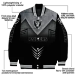 las vegas raiders arrow layer black varsity jacket best selling