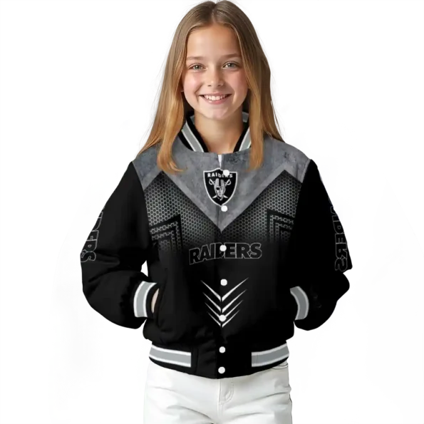 las vegas raiders arrow layer black varsity jacket top rated