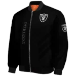 las vegas raiders triple side stripes black bomber jacket best selling