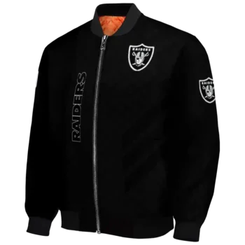 las vegas raiders triple side stripes black bomber jacket best selling