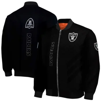 las vegas raiders triple side stripes black bomber jacket fashion forward