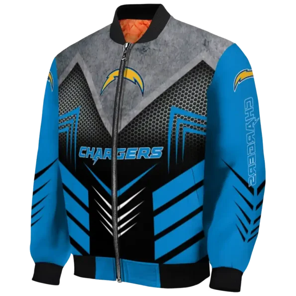 los angeles chargers arrow layer blue black bomber jacket best selling