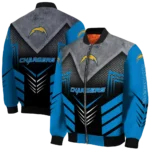 los angeles chargers arrow layer blue black bomber jacket best selling