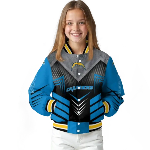 los angeles chargers arrow layer blue black varsity jacket top rated