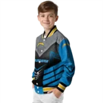 los angeles chargers arrow layer blue black varsity jacket best selling