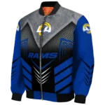 los angeles rams arrow layer blue black bomber jacket best selling