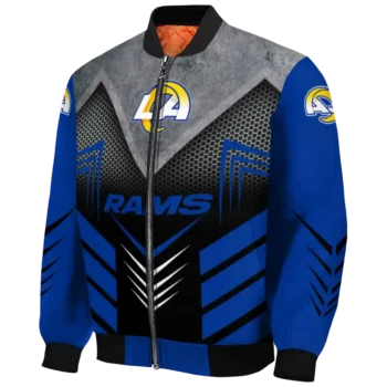 los angeles rams arrow layer blue black bomber jacket best selling