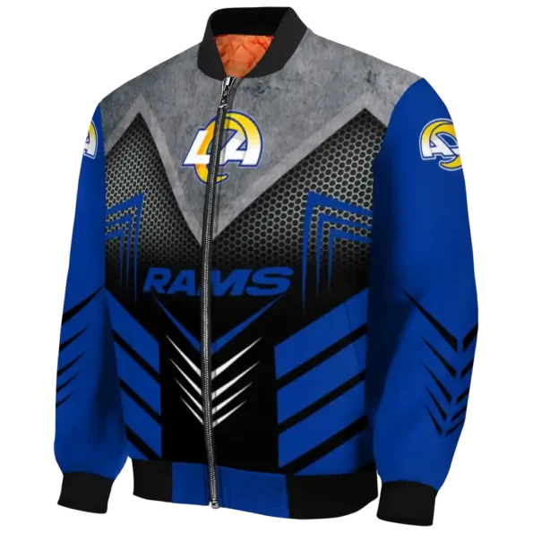 los angeles rams arrow layer blue black bomber jacket best selling