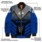 los angeles rams arrow layer blue black bomber jacket best selling