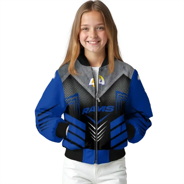 los angeles rams arrow layer blue black bomber jacket top rated