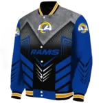 los angeles rams arrow layer blue black varsity jacket best selling
