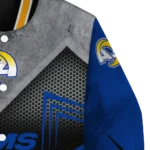 los angeles rams arrow layer blue black varsity jacket best selling