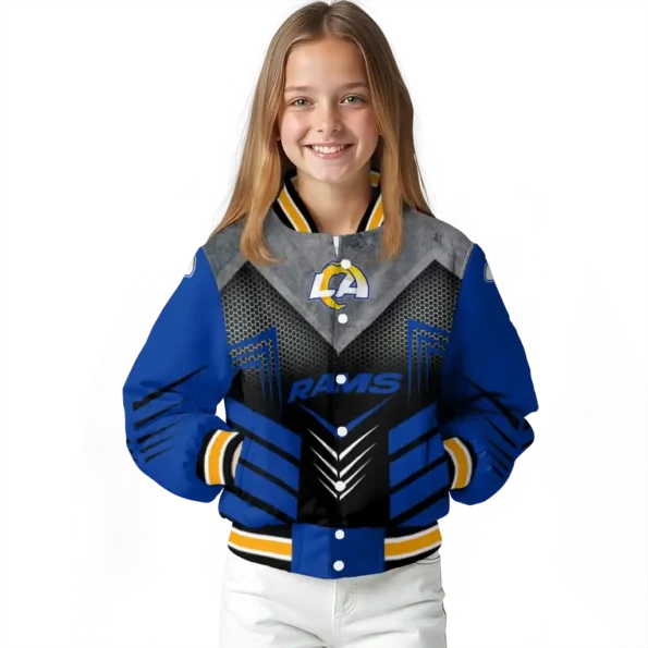 los angeles rams arrow layer blue black varsity jacket top rated