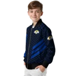 los angeles rams triple side stripes blue black bomber jacket best selling