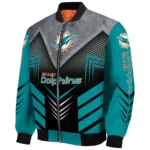 miami dolphins arrow layer aqua black bomber jacket best selling