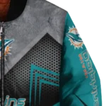 miami dolphins arrow layer aqua black bomber jacket best selling