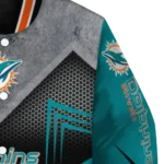 miami dolphins arrow layer aqua black varsity jacket best selling