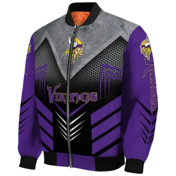 minnesota vikings arrow layer purple black bomber jacket best selling