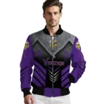 minnesota vikings arrow layer purple black bomber jacket best selling