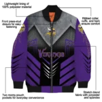 minnesota vikings arrow layer purple black bomber jacket best selling