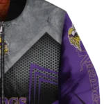 minnesota vikings arrow layer purple black bomber jacket best selling