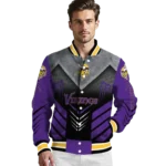 minnesota vikings arrow layer purple black varsity jacket best selling