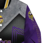 minnesota vikings arrow layer purple black varsity jacket best selling
