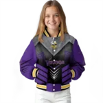 minnesota vikings arrow layer purple black varsity jacket best selling