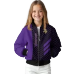 minnesota vikings triple side stripes purple black bomber jacket best selling