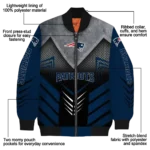 new england patriots arrow layer blue black bomber jacket best selling