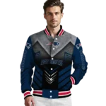 new england patriots arrow layer blue black varsity jacket best selling