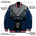 new england patriots arrow layer blue black varsity jacket best selling