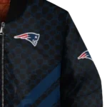 new england patriots triple side stripes blue black bomber jacket best selling