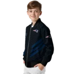 new england patriots triple side stripes blue black bomber jacket best selling