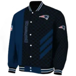 new england patriots triple side stripes blue black varsity jacket best selling