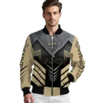 new orleans saints arrow layer gold black bomber jacket best selling