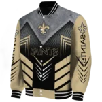 new orleans saints arrow layer gold black varsity jacket best selling