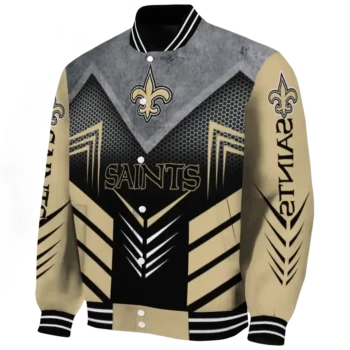 new orleans saints arrow layer gold black varsity jacket best selling