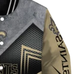 new orleans saints arrow layer gold black varsity jacket best selling